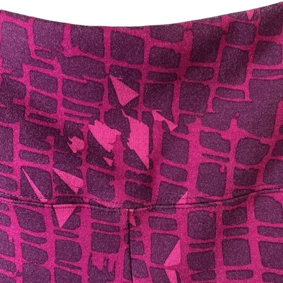 Soft Surroundings High Waist Purple Leggings Abstract Print Wide Yoga Band Soft - Picture 6 of 12